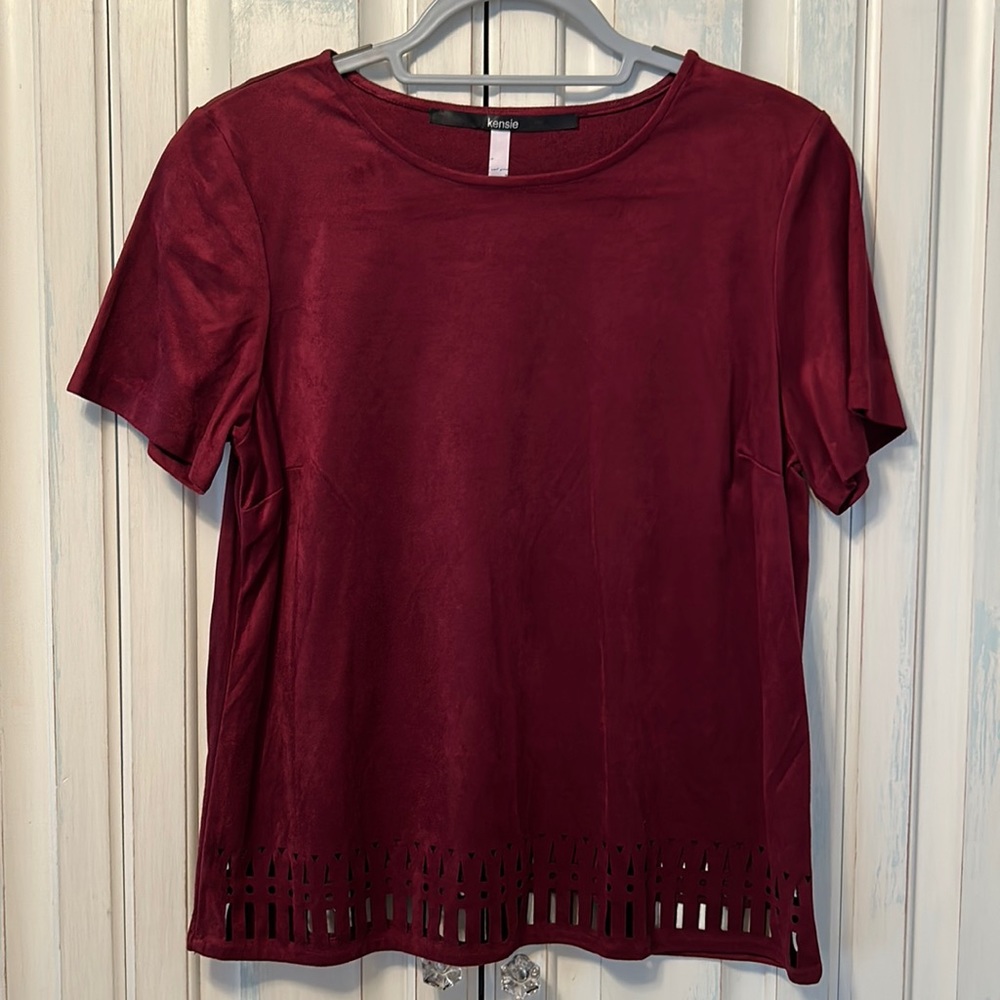 Suede Laser Cut SS Shirt